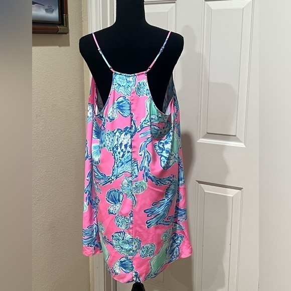 Lilly Pulitzer Pink and Blue Backless Dress - Picture 3 of 10